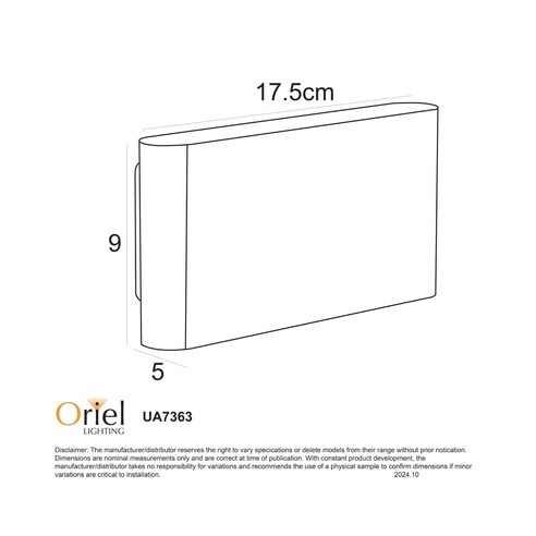 UA7363WH - Wash 2x6w LED IP65 Exterior Wall Light UA7363WH