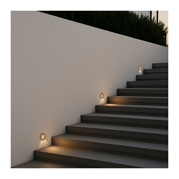HALON ST1-BRS324 - Brass Step Light - Natural HALON ST1-BRS324