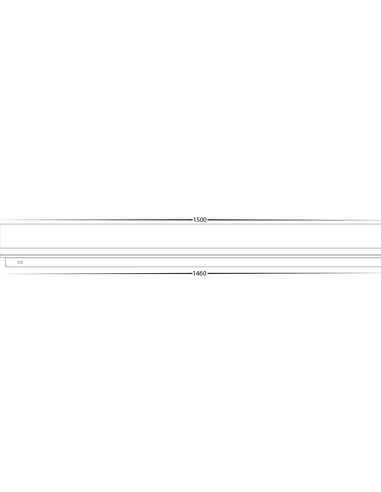 BARLINE White 1500mm Surface Mounted Barline Wall HV3576T-WHT