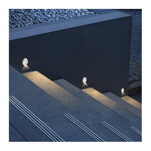 HALON ST1-SS324 - Brass Step Light - Stainless HALON ST1-SS324