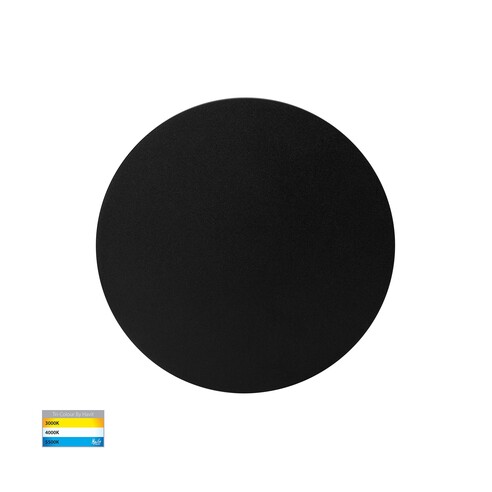 HV3592T-BLK-12V - HV3592T-Black - Halo Black TRI Colour LED Wall Light