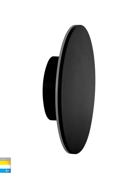 HALO Black 200mm Surface Mounted Round Disc Wall HV3592T-BLK-12V