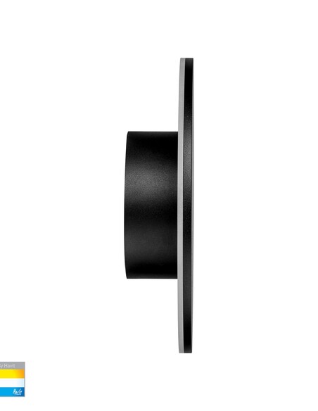 HALO Black 200mm Surface Mounted Round Disc Wall HV3592T-BLK-12V