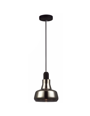 PENOLA - PENOLA GU10 Smokey Black Glass Dome Pendant Light