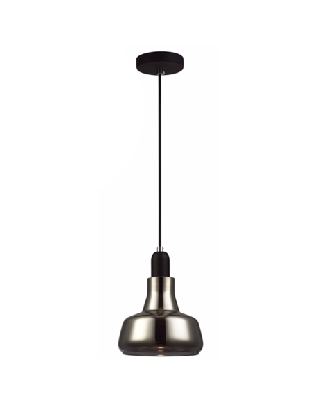 PENOLA - PENOLA GU10 Smokey Black Glass Dome Pendant Light