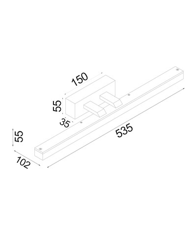 VANITAS3M Interior Wall Light Rectangular 12W VANITAS3M