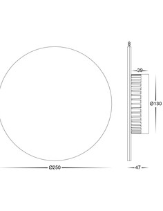 HALO Black 250mm Surface Mounted Round Disc Wall Light - HV3593T-BLK-12V 2