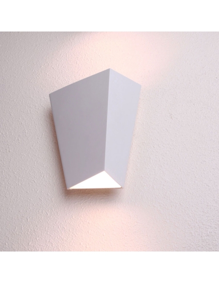 DELHI - DELHI City Series LED Interior Sand White Angled Up/Down Wall Light