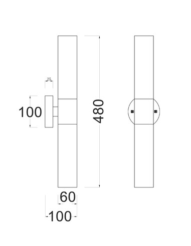 VARA3 Up & Down Wall Light Brass - VARA3VARA3