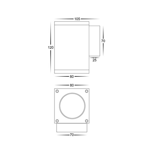 HV3623T-BLK - HV3623T-Black - Quadru Square Black HV3623T-BLK
