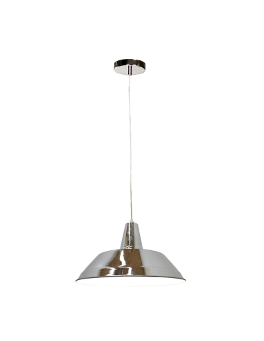 PENDANT ES 60W Chrome Angled Dome OD355mm x L250mm 3m cable WTY 1YR