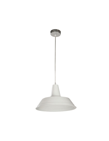 DIVO ES 60W Industrial Metal Pendant White Angled Dome - DIVO4