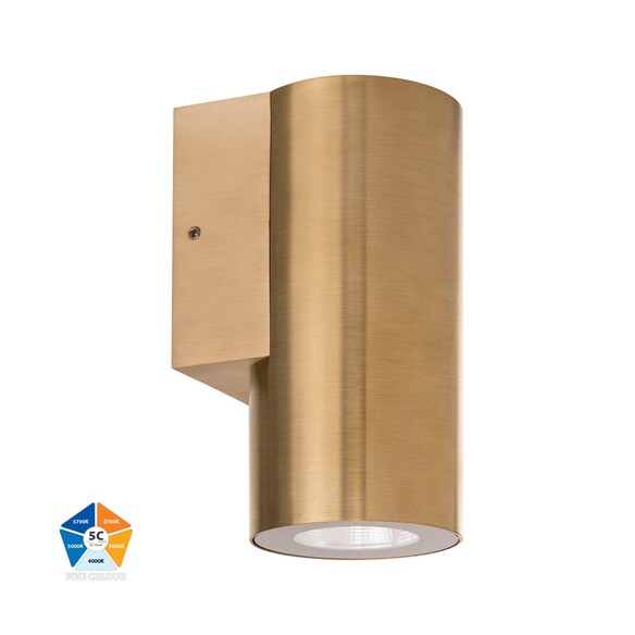 HV3625S-BR - Aries Solid Brass Fixed Down LED Wall Light