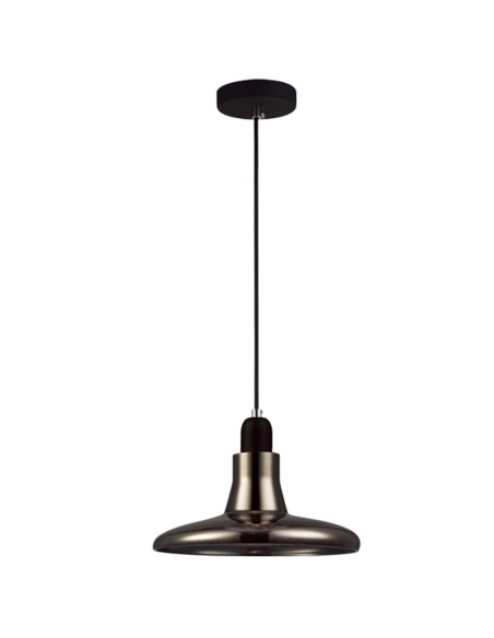 RIVERINA - RIVERINA GU10 Smokey Black Martini Glass Pendant Light