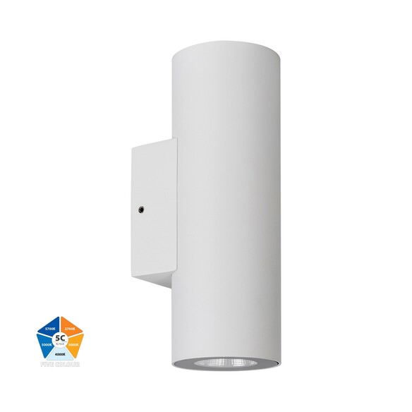 HV3626S-ALUWHT - Aries Aluminium White Up & Down LED Wall Light