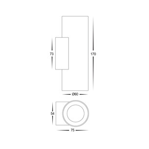 HV3626S-BR - Aries Solid Brass Up & Down LED Wall LightHV3626S-BR 2