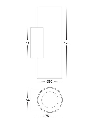ARIES Solid Brass Up & Down Wall Light - HV3626S-BR