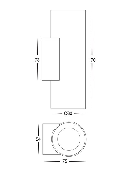 ARIES Solid Brass Up & Down Wall Light - HV3626S-BR