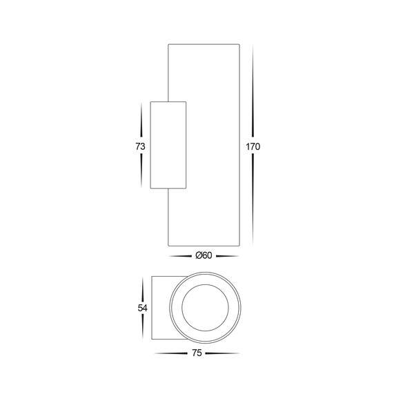 HV3626S-BR - Aries Solid Brass Up & Down LED Wall HV3626S-BR
