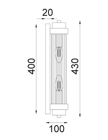 VARILLAS2 Up & Down Wall Light Chrome - VARILLAS2VARILLAS2