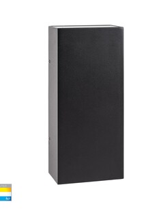 ESSIL Black Surface Mounted Up & Down Dimmable Wall Light - HV3650T-BLK-240V