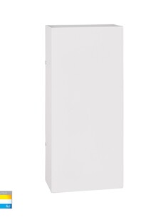 ESSIL White Surface Mounted Up & Down Dimmable Wall Light - HV3650T-WHT-240V