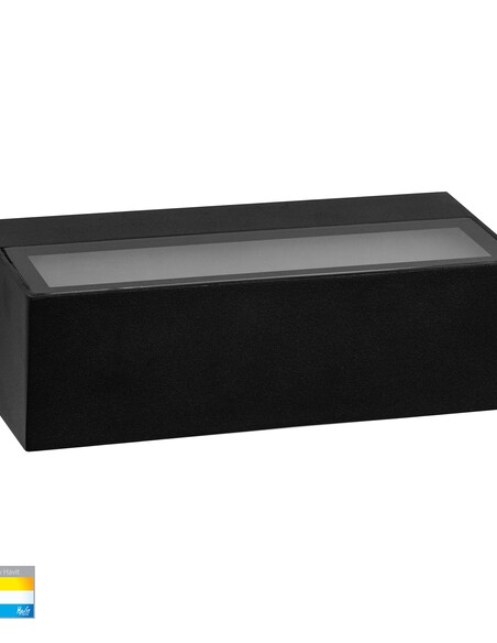 SIENA Black Surface Mounted Up/down Wall Light - HV3655T-BLK