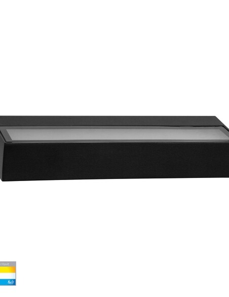 SIENA Black Surface Mounted Uplighter Wall Light - HV3656T-BLK