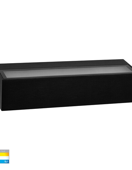 SIENA Black Surface Mounted Up/down Wall Light - HV3657T-BLK