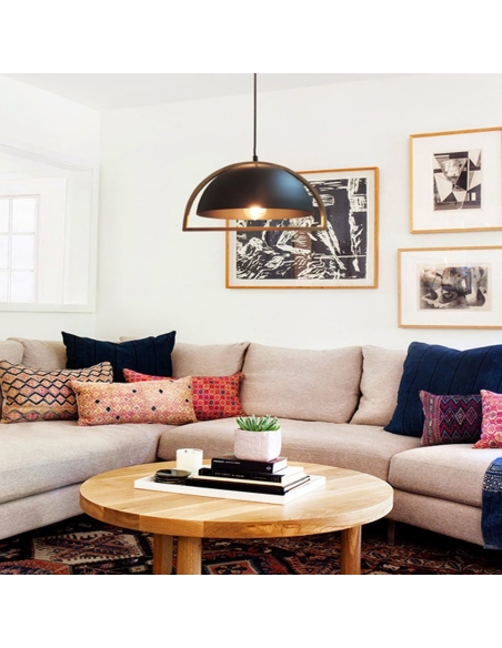 SWING4 - SWING Dome With Wood Frame Pendant LightsSWING4