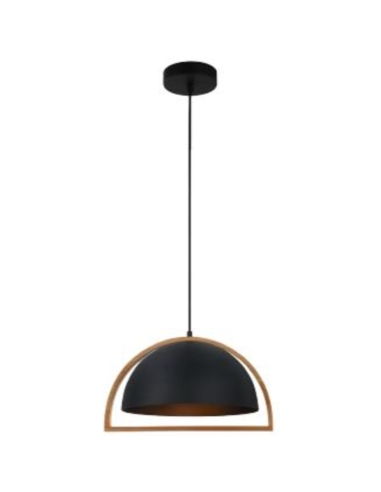 SWING4 - SWING Dome With Wood Frame Pendant Lights
