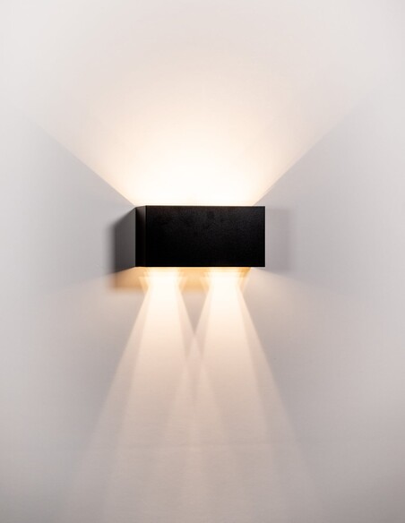 VERSA Up & Down Square Wall Light Black - HV36582T-BLK-SQ