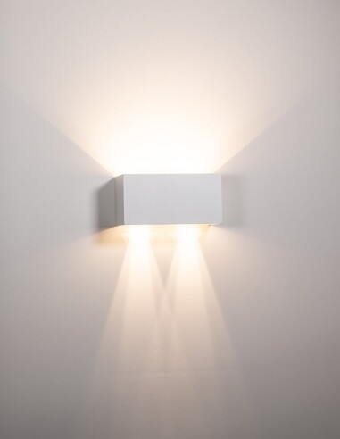 VERSA Up & Down Square Wall Light White - HV36582T-WHT-SQ