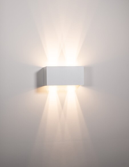 VERSA Up & Down Square Wall Light White - HV36582T-WHT-SQ