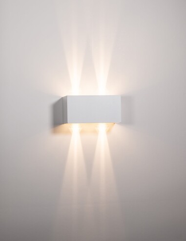 VERSA Up & Down Square Wall Light White - HV36582T-WHT-SQ