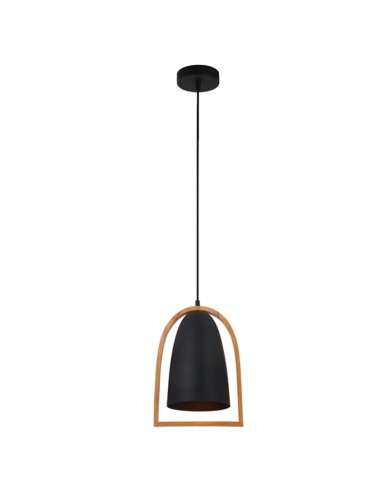 SWING6 - SWING Ellipse with Wood Frame Pendant Lights