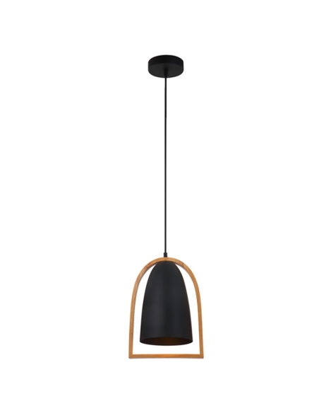 SWING6 - SWING Ellipse with Wood Frame Pendant Lights
