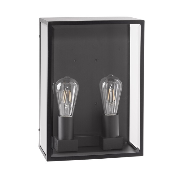 HV36592W-BLK - HV36592W-Black - Bayside 316 Stainless Steel Black 2 Light Wall Light