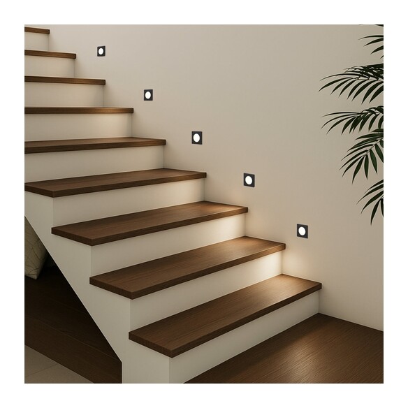 MAREN DL44SQ-MC - MAREN SQUARE STAIR DOWNLIGHTMAREN DL44SQ-MC