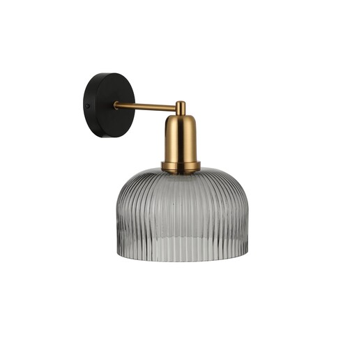 VINTAJ6W - VINTAJ Interior Dome Glass with Antique Brass Highlight Wall Lights