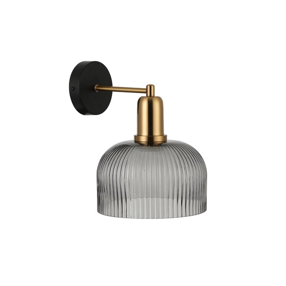 VINTAJ6W - VINTAJ Interior Dome Glass with Antique Brass Highlight Wall Lights