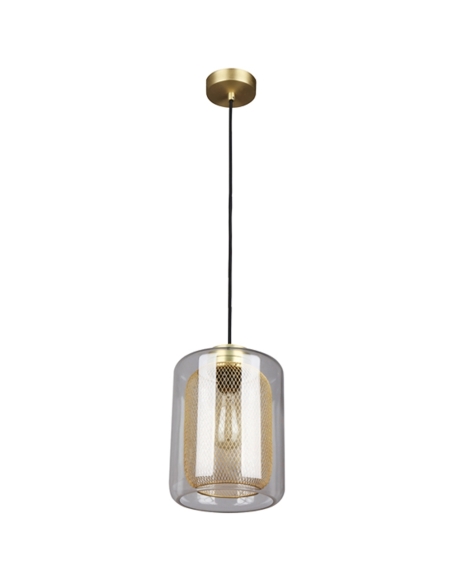 TONO3 - TONO Mesh Internal & Clear Glass Oblong Pendant Lights