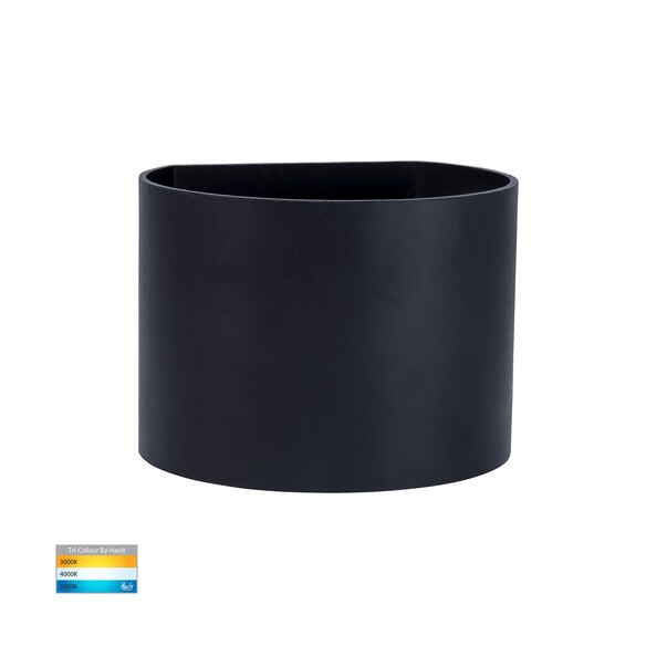 HV3658T-BLK-RND-12V - HV3658T-Black-Round | HV3658T-Black-Round-12V - Versa Black Round Up & Down Wall Light