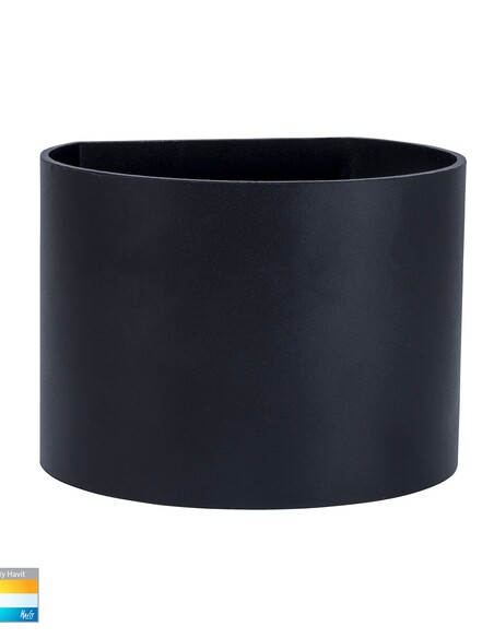 VERSA Up & Down Round Wall Light Black - HV3658T-BLK-RND-12V