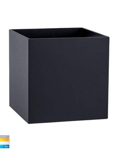 VERSA Up & Down Square Wall Light Black - HV3658T-BLK-SQ-12V