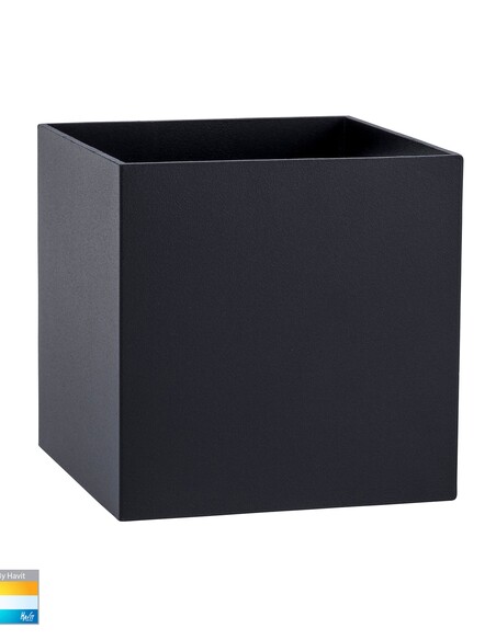VERSA Up & Down Square Wall Light Black - HV3658T-BLK-SQ-12V