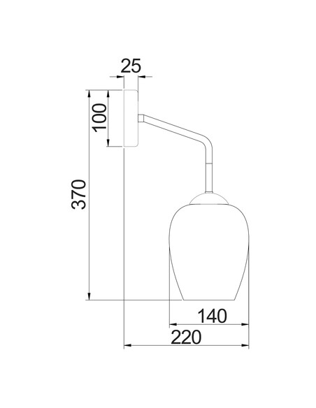 VINUM1W Interior Wall Light 1W Black - VINUM1WVINUM1W