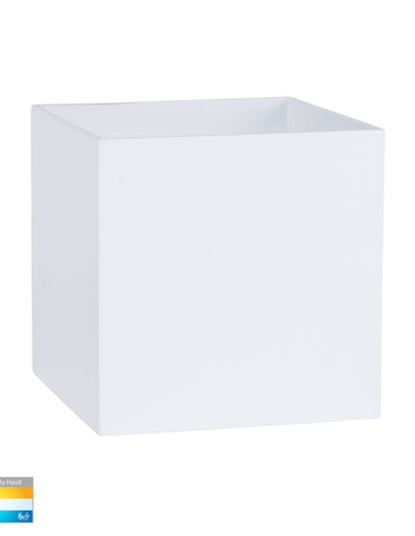VERSA Up & Down Square Wall Light White - HV3658T-WHT-SQ-12V
