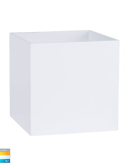 VERSA Up & Down Square Wall Light White - HV3658T-WHT-SQ-12V
