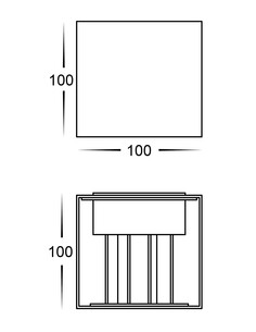 VERSA Up & Down Square Wall Light White - HV3658T-WHT-SQ-12VHV3658T-WHT-SQ-12V 2